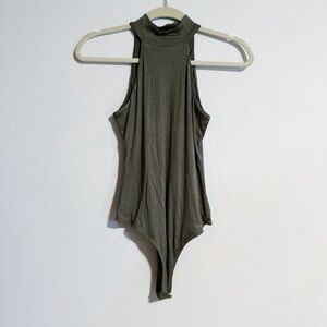 Blanc de Blanc - Olive Ribbed Bodysuit